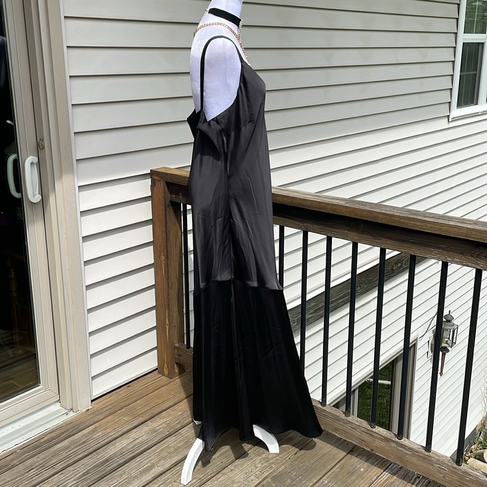 Gorgeous Black Satin Gown by Express - Picture 15 of 17